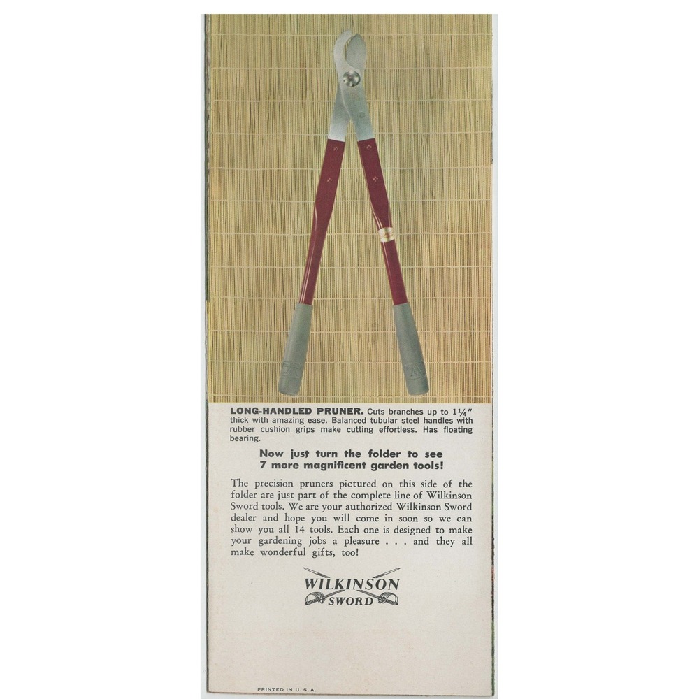 Wilkinson Sword Precision Pruners Vintage Garden Tool Advertising Brochure VG+ - Picture 2 of 2